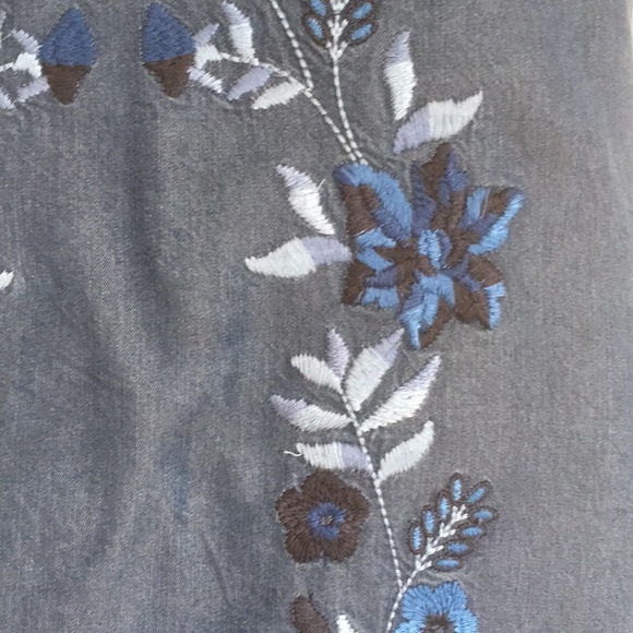 NANETTE LEPORE embroidered Tencel Chambray Dress - Picture 4 of 8